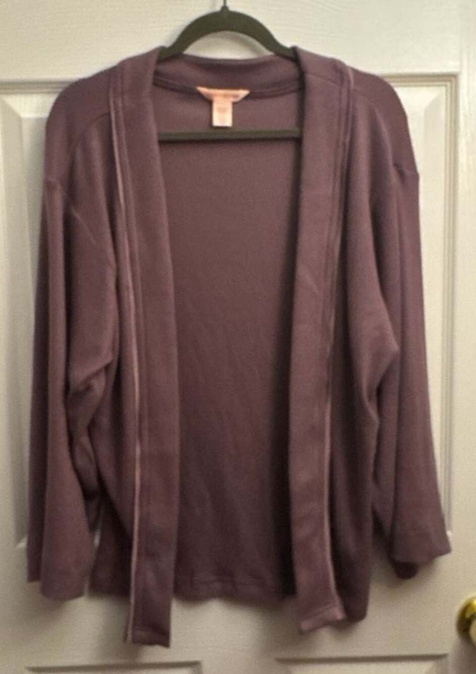 Power 2 The Flower Purple/plum Ribbed Open Front Cardigan Size S/M